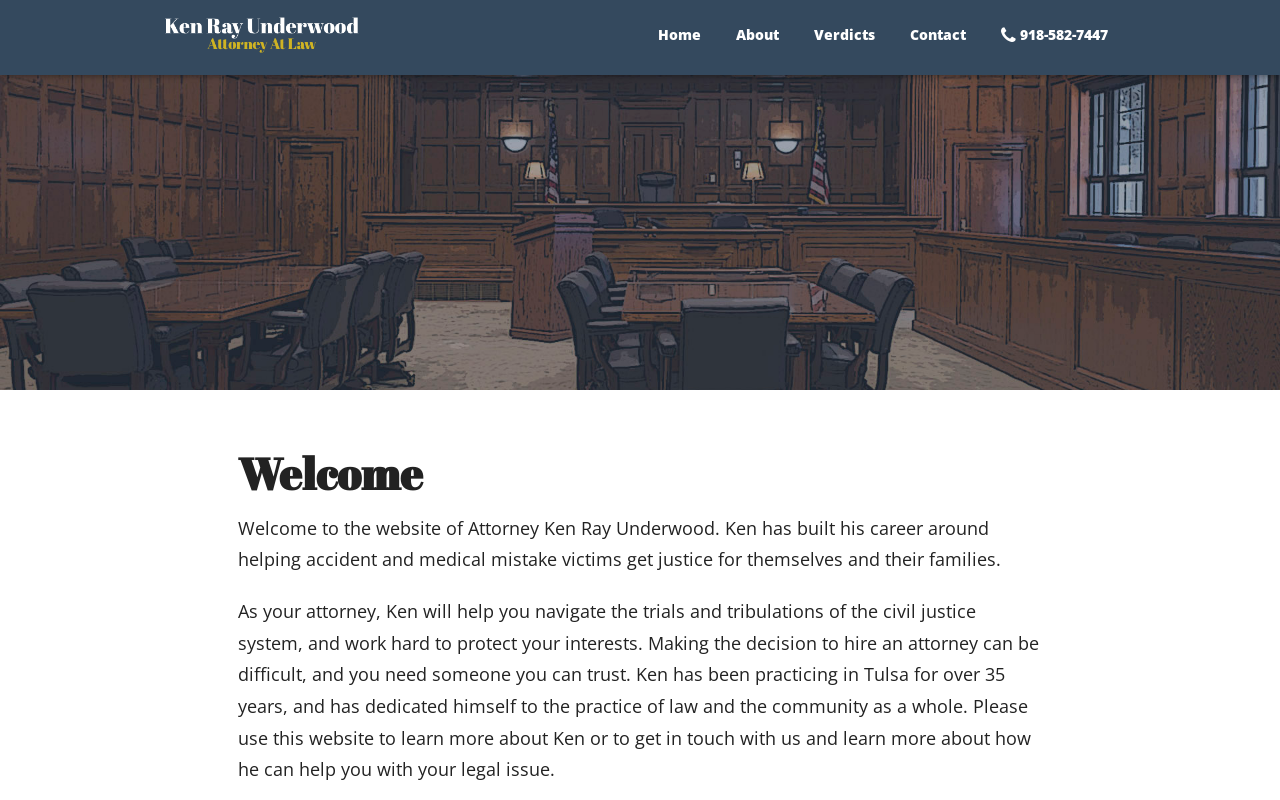 Law Office of Ken Ray Underwood — screenshot of their official website