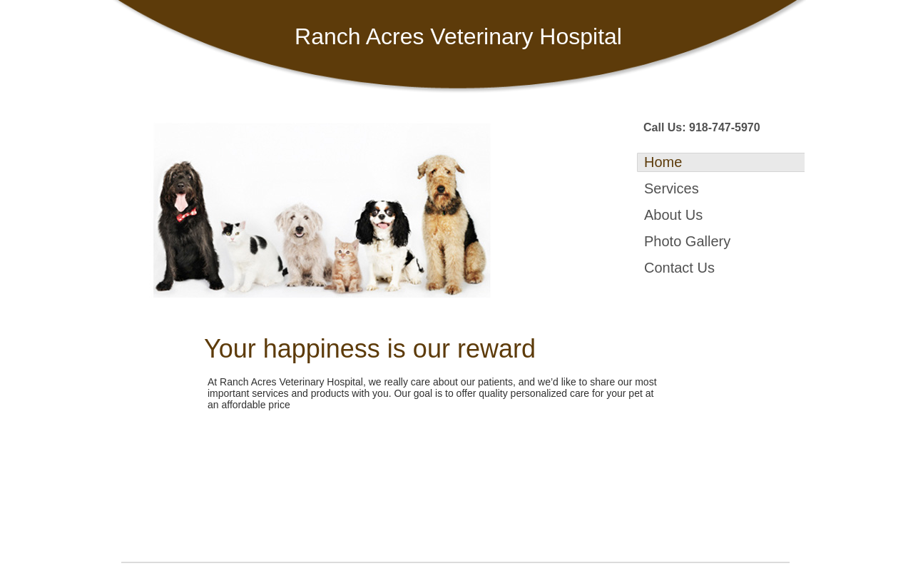 Ranch Acres Veterinary Hospital — screenshot of their official website