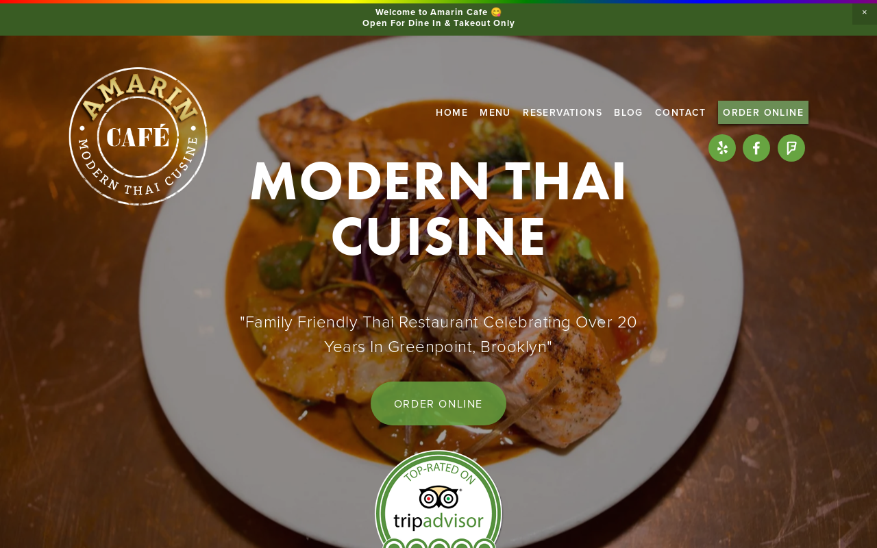 Amarin Café — screenshot of their official website