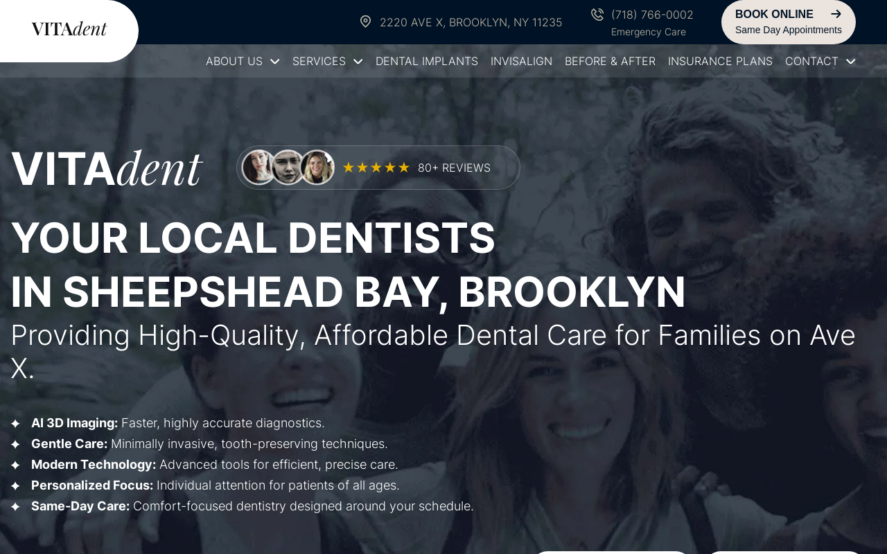 VITAdent Brooklyn Dental Group — screenshot of their official website