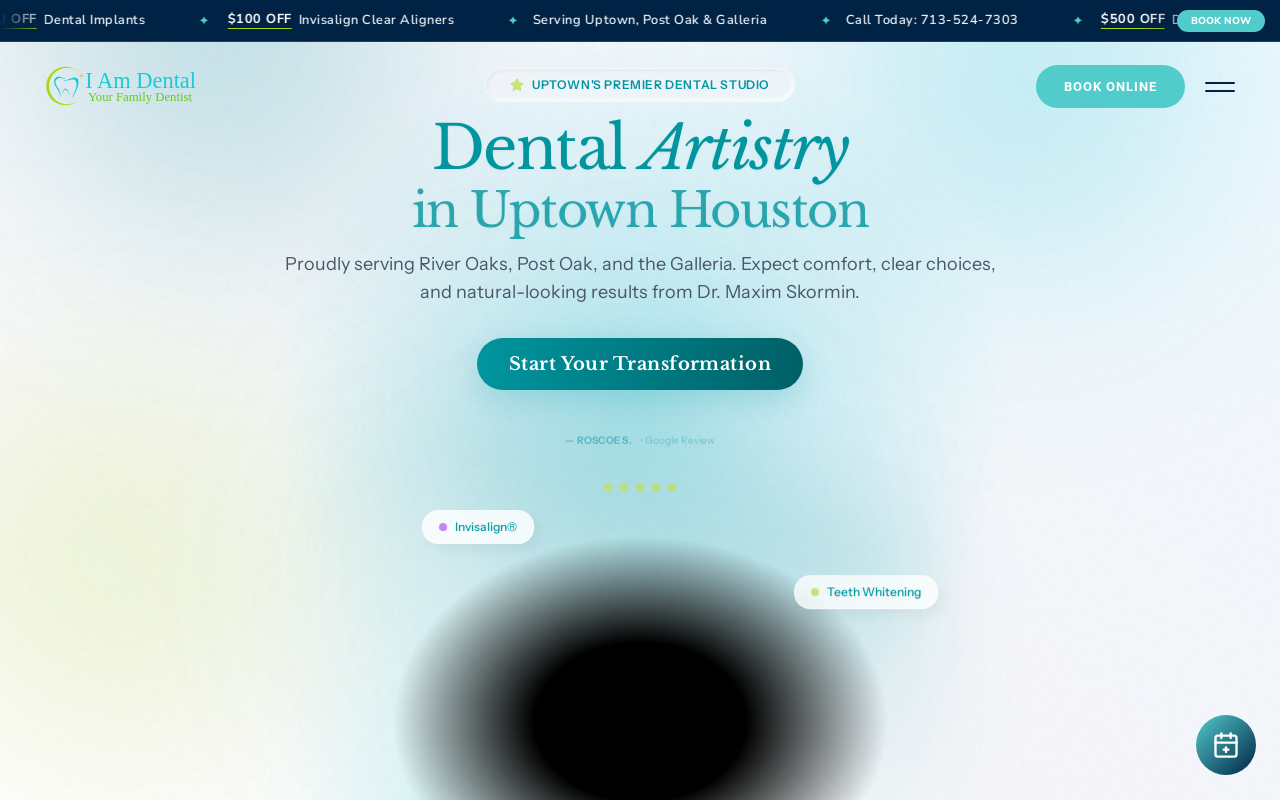 I Am Dental — screenshot of their official website