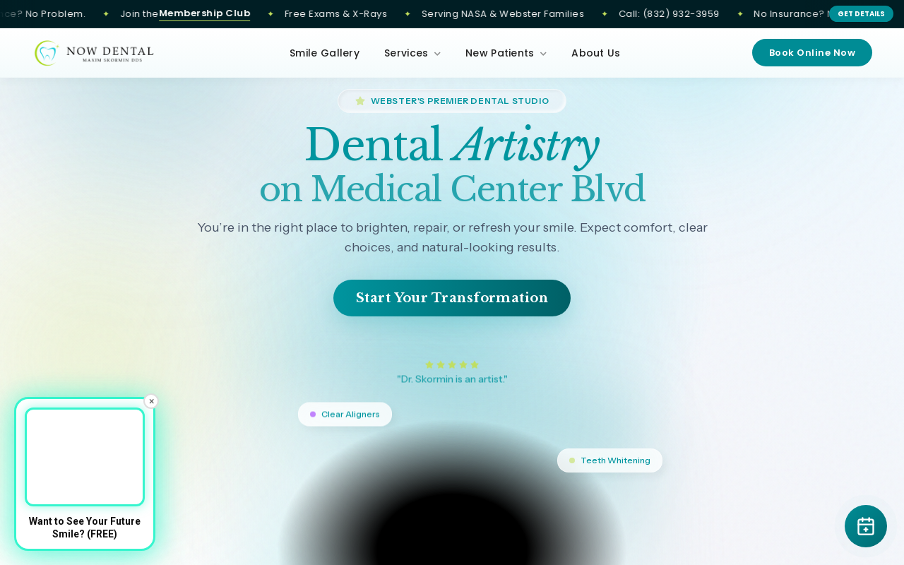 Now Dental — screenshot of their official website