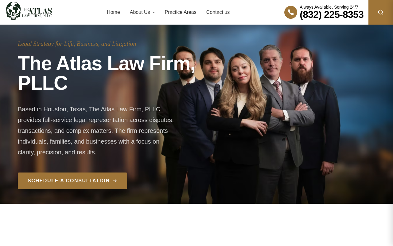 The Atlas Law Firm - Car Accident and Personal Injury Attorneys — screenshot of their official website