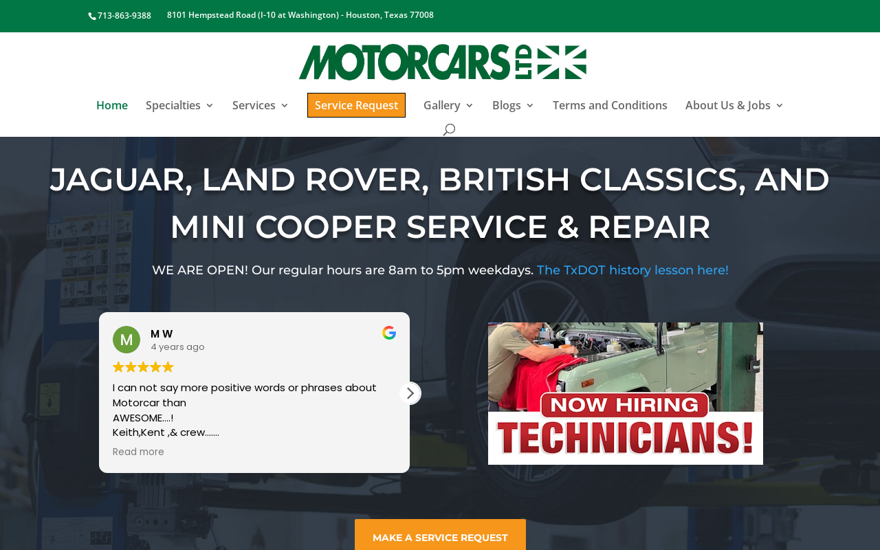Motorcars Ltd - Central — screenshot of their official website