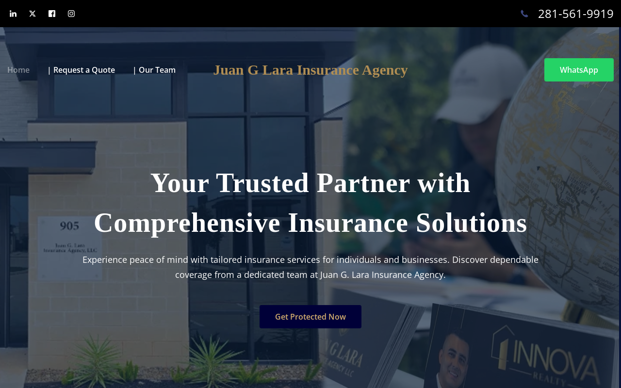 Juan G. Lara Insurance Agency — screenshot of their official website