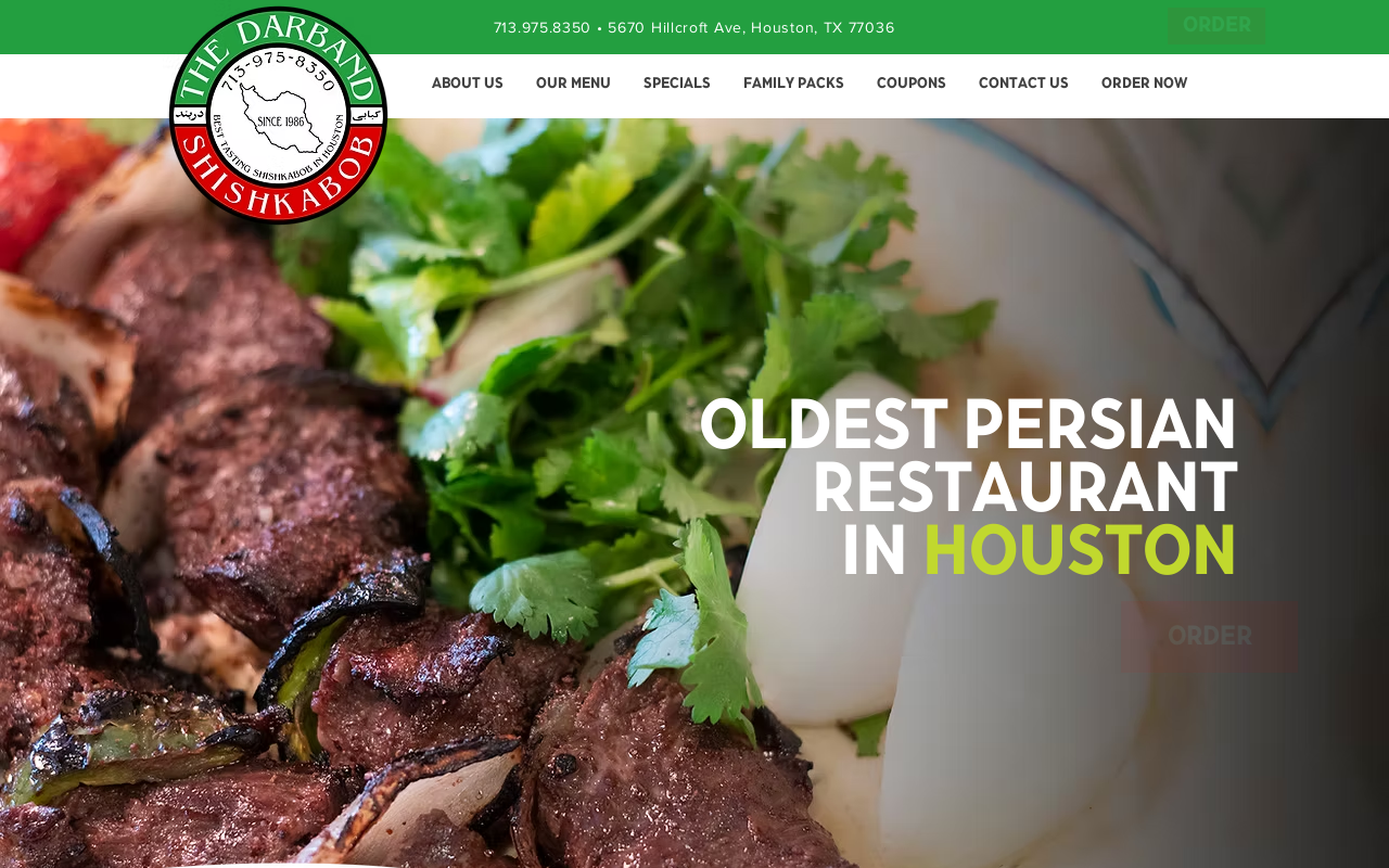 Darband Shishkabob — screenshot of their official website