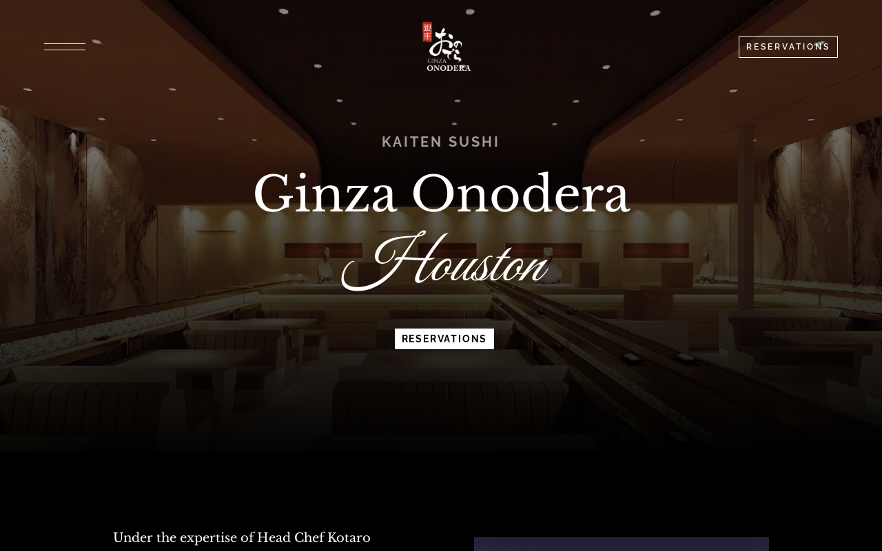 Kaiten Sushi Ginza Onodera Houston — screenshot of their official website