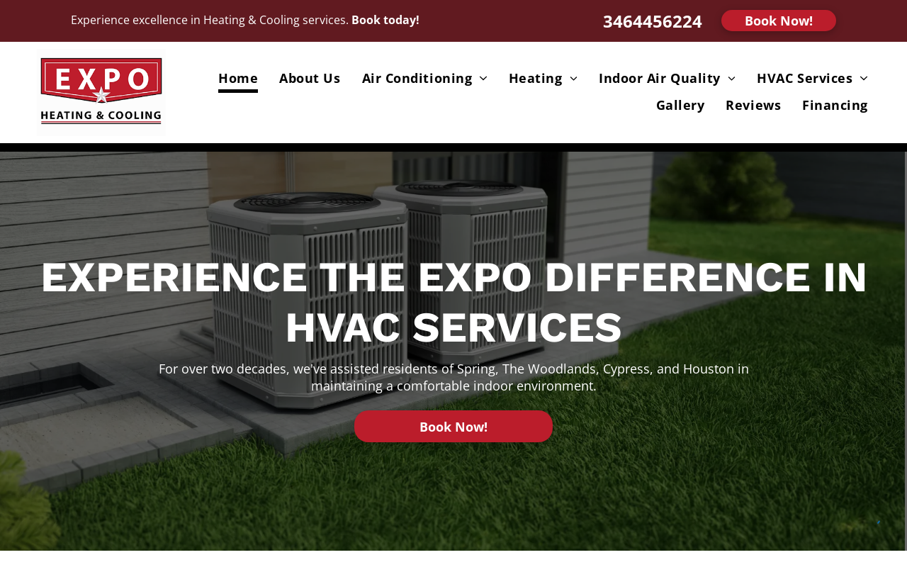 Expo Heating & Cooling — screenshot of their official website