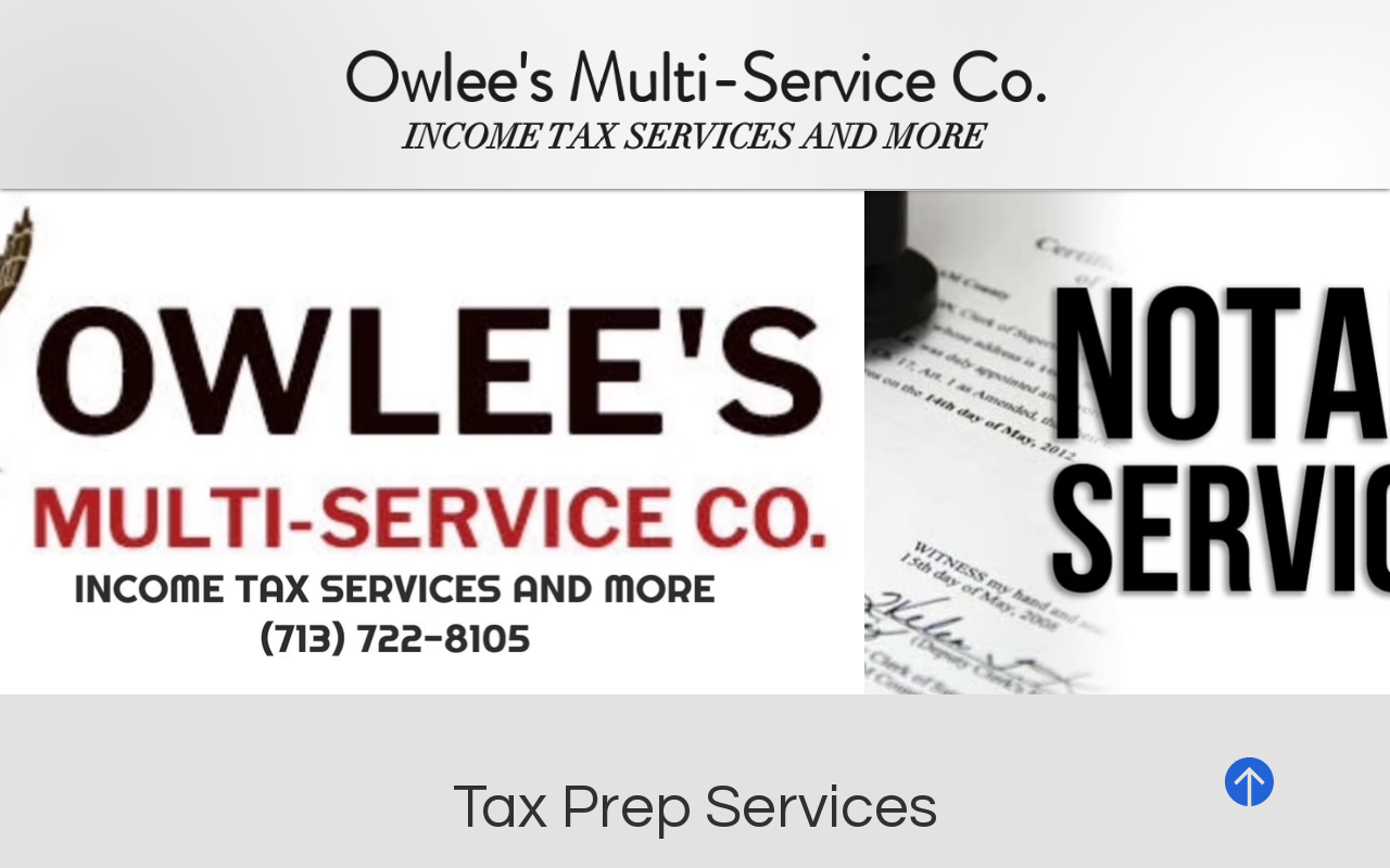 Owlee's Multi-Services — screenshot of their official website