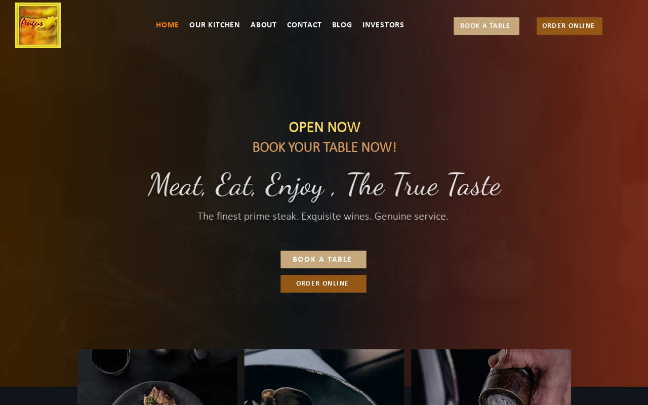 Angus Grill Brazilian Steakhouse — screenshot of their official website