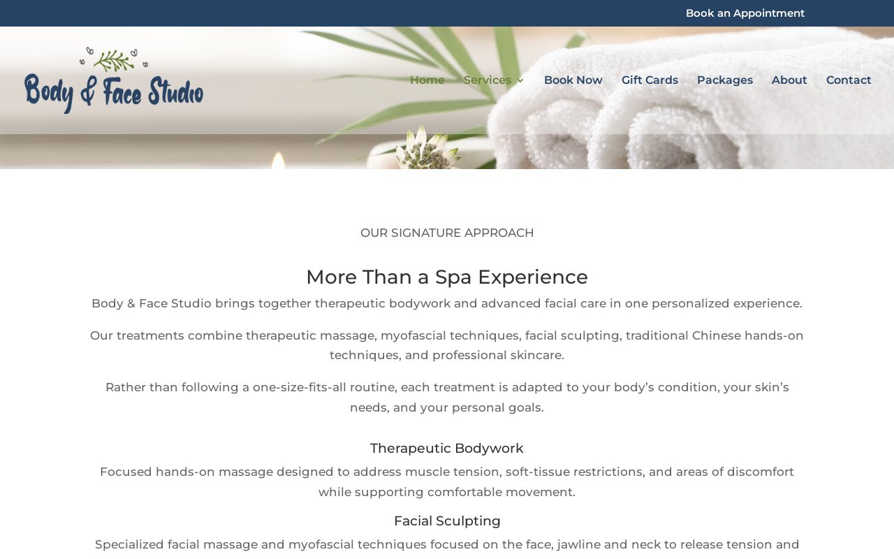 Body & Face Studio — screenshot of their official website