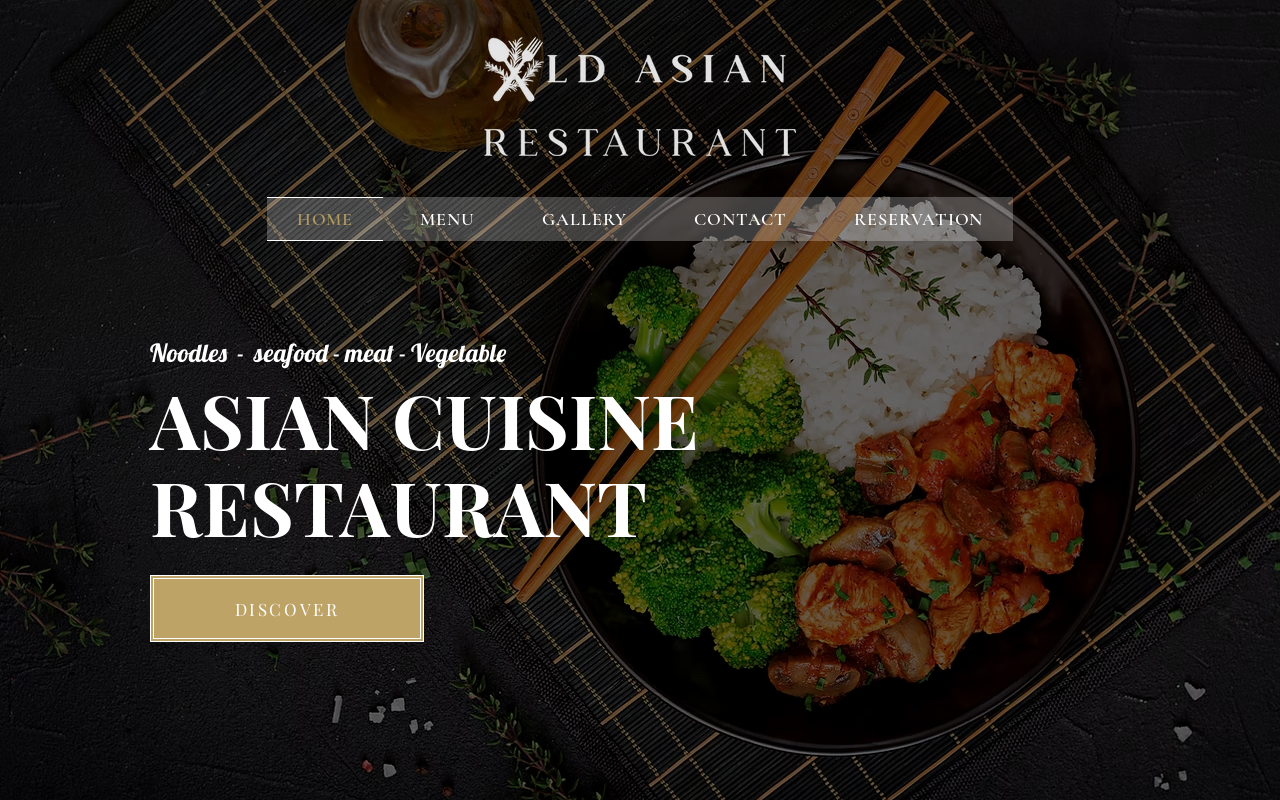 LD Asian Restaurant — screenshot of their official website
