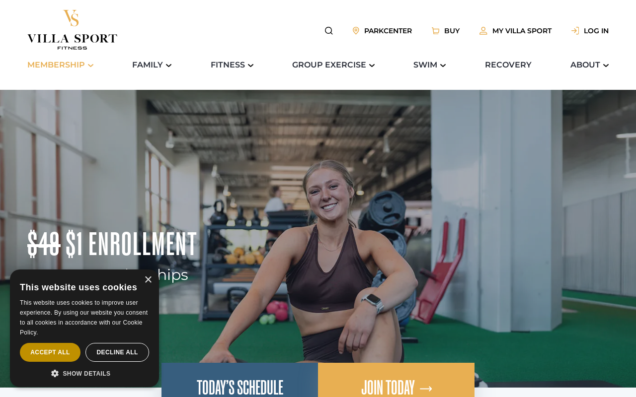 Villa Sport — screenshot of their official website