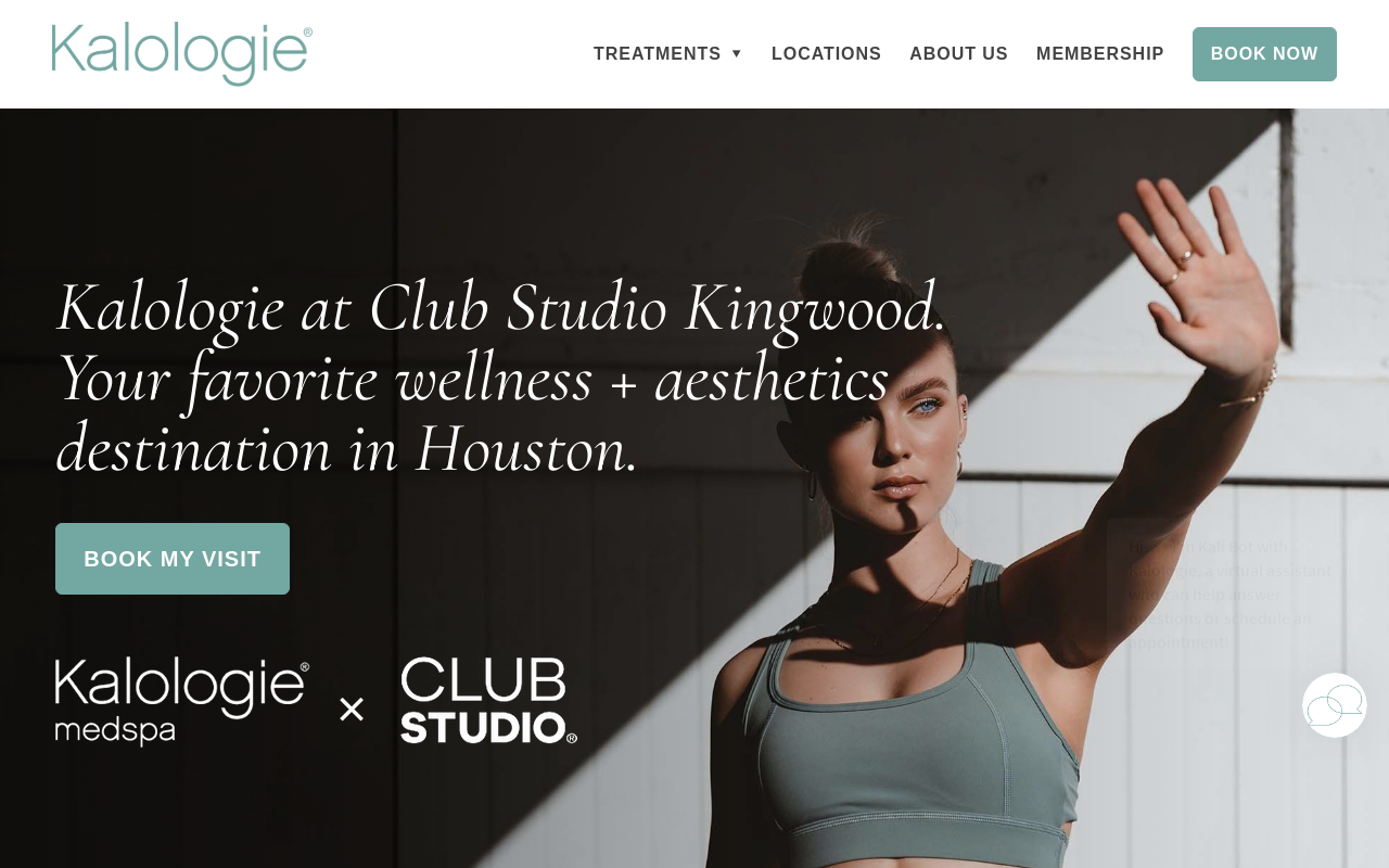 Kalologie | Club Studio | Kingwood — screenshot of their official website