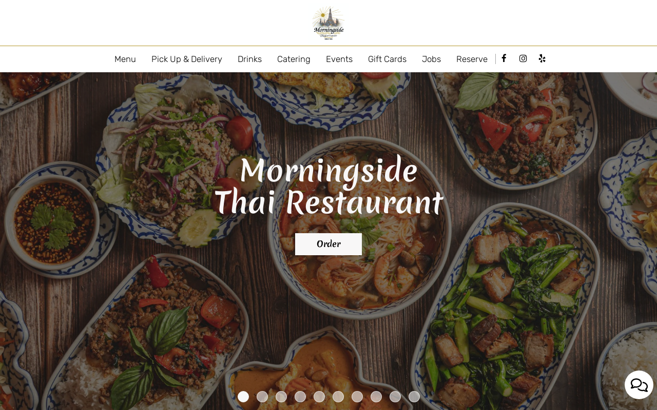 Morningside Thai Restaurant — screenshot of their official website