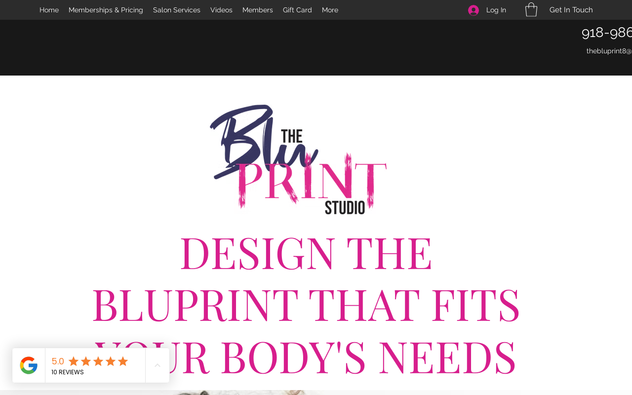 The BluPrint Studio — screenshot of their official website