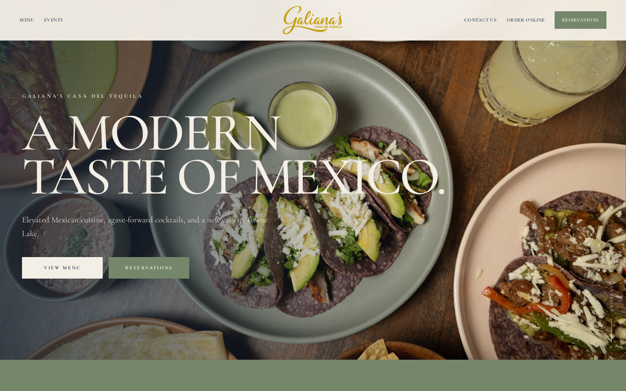 Galiana's — screenshot of their official website