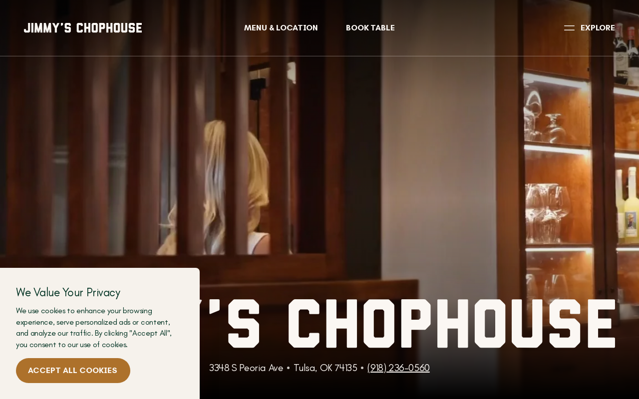 Jimmy's Chophouse — screenshot of their official website