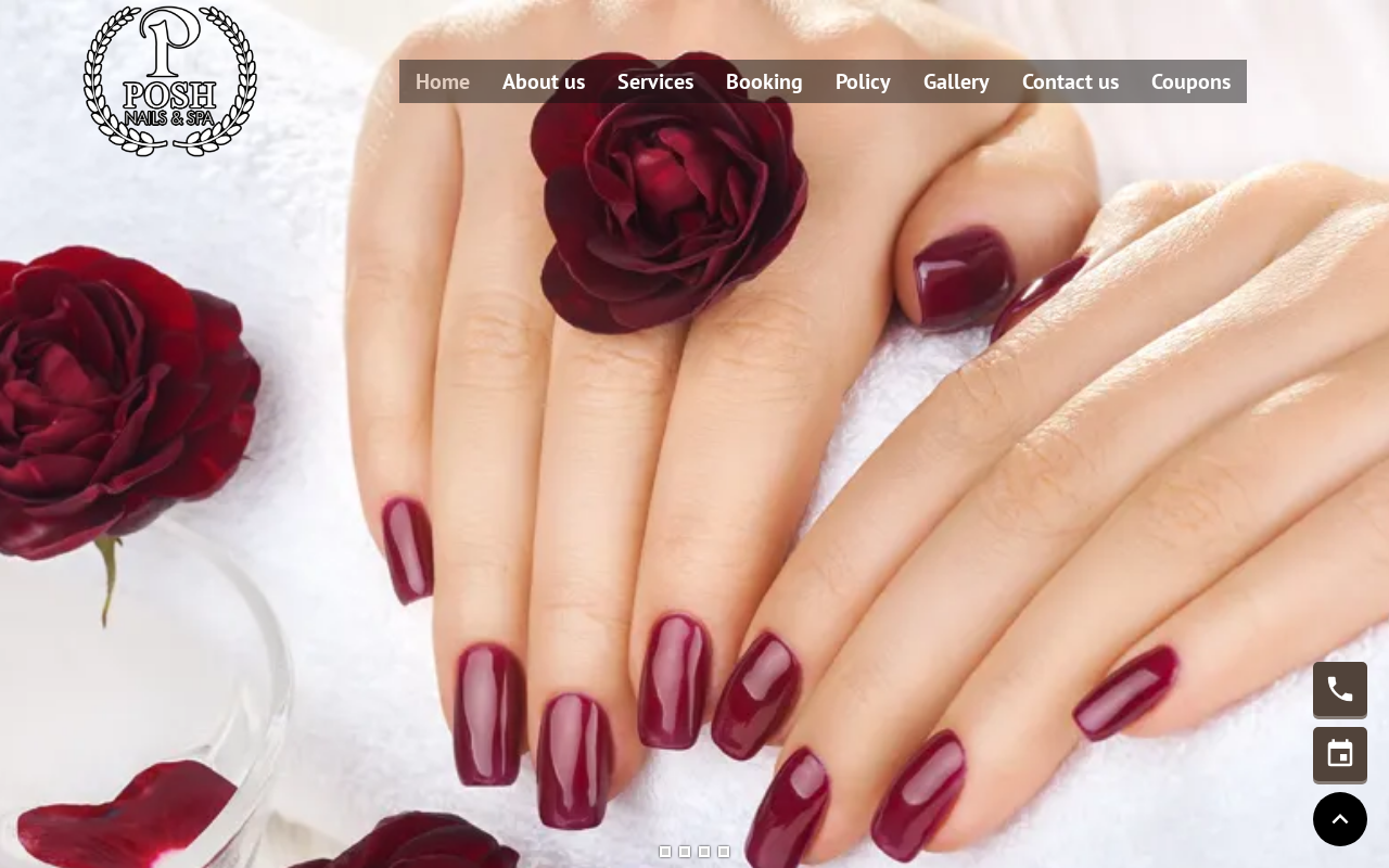 Posh Nails & Spa — screenshot of their official website