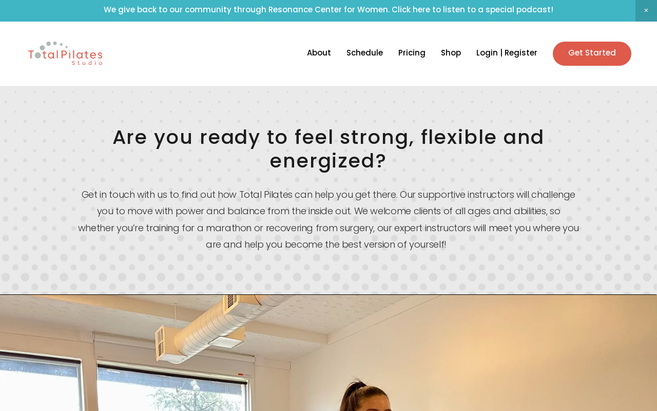 Total Pilates — screenshot of their official website