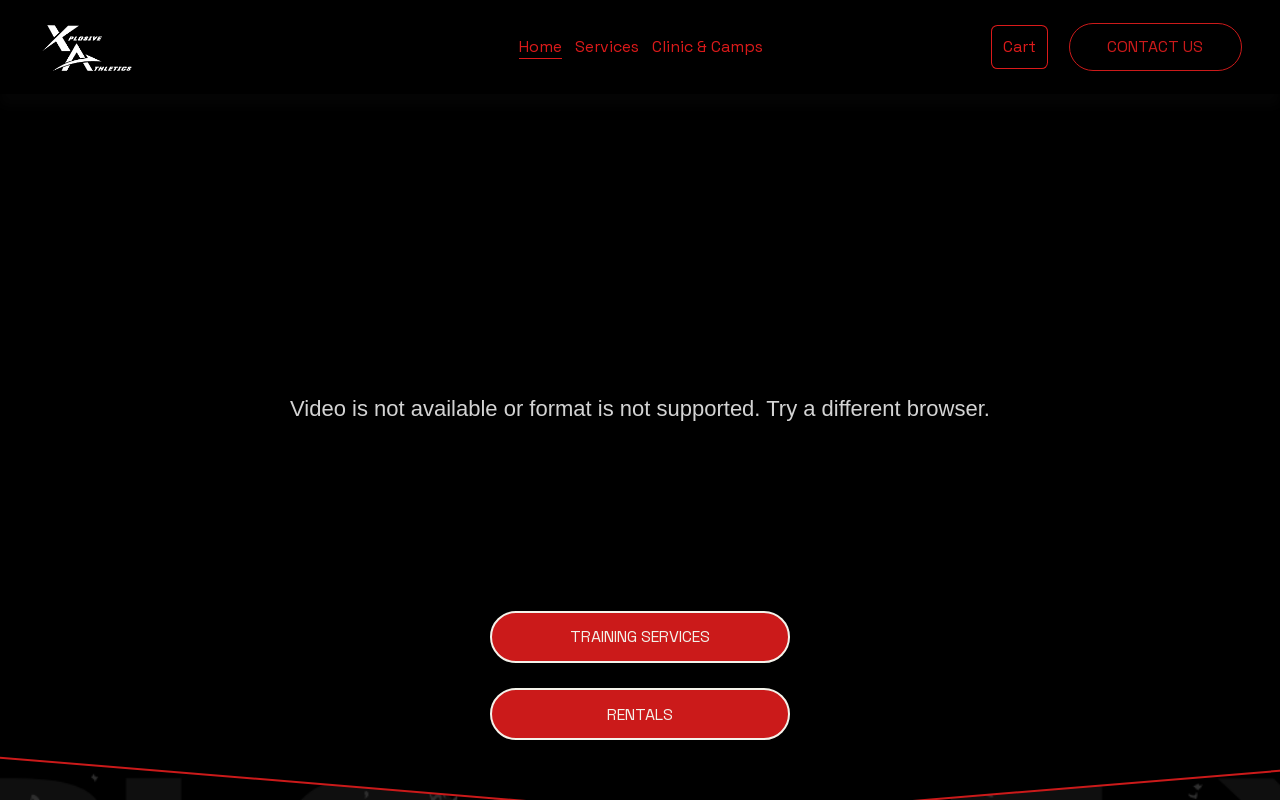 Xplosive Athletics — screenshot of their official website