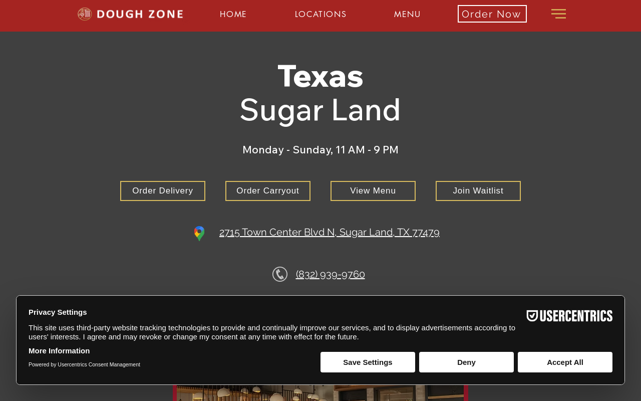 Dough Zone — screenshot of their official website