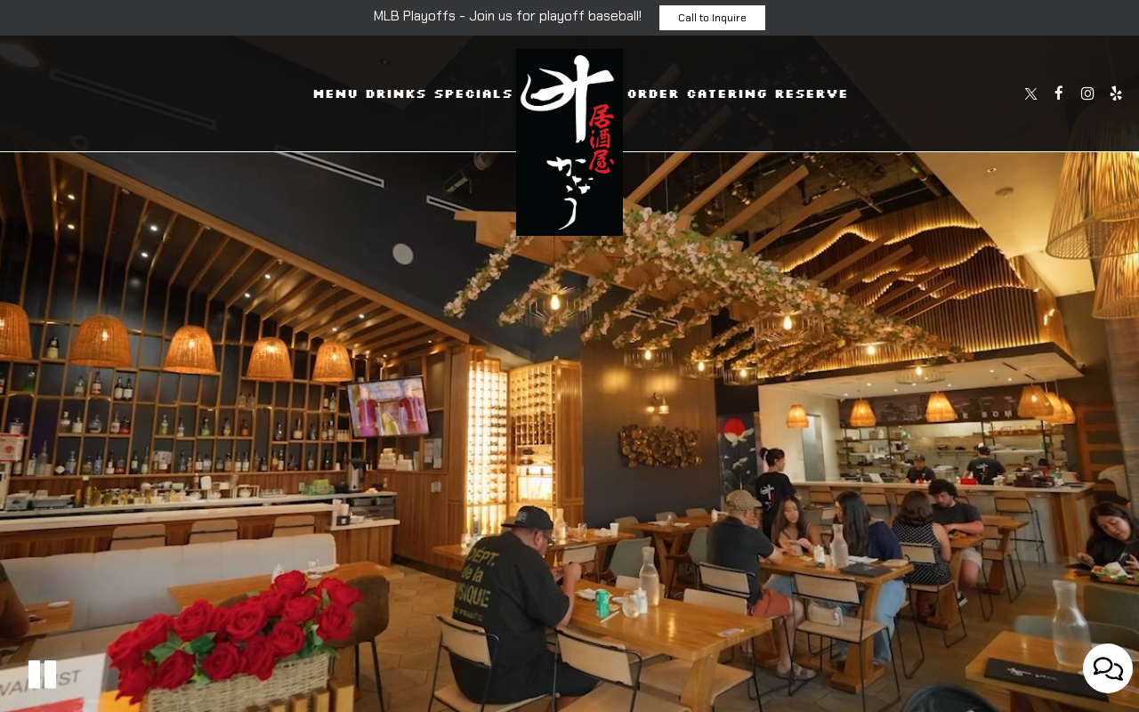 Kanau Sushi & Izakaya — screenshot of their official website