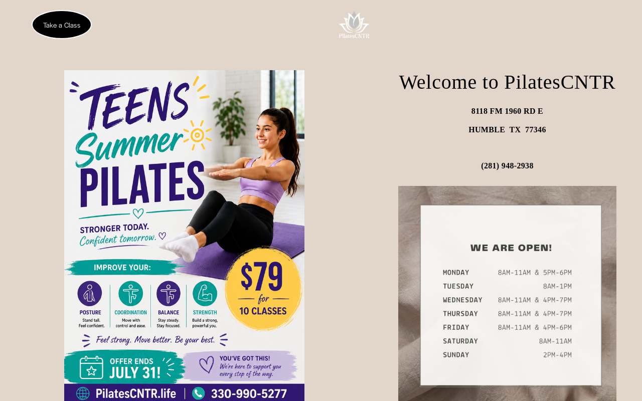 Pilates CNTR — screenshot of their official website