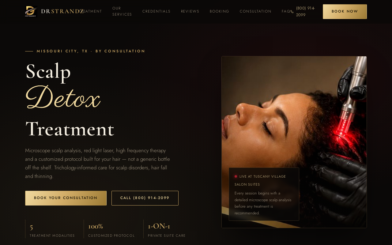 Drstrandz at Tuscany Village — screenshot of their official website