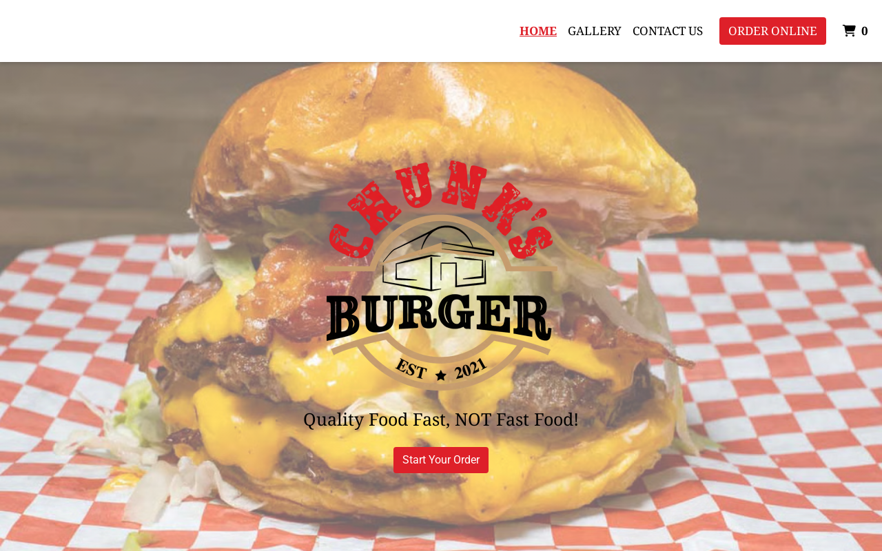 Chunk's Burger — screenshot of their official website