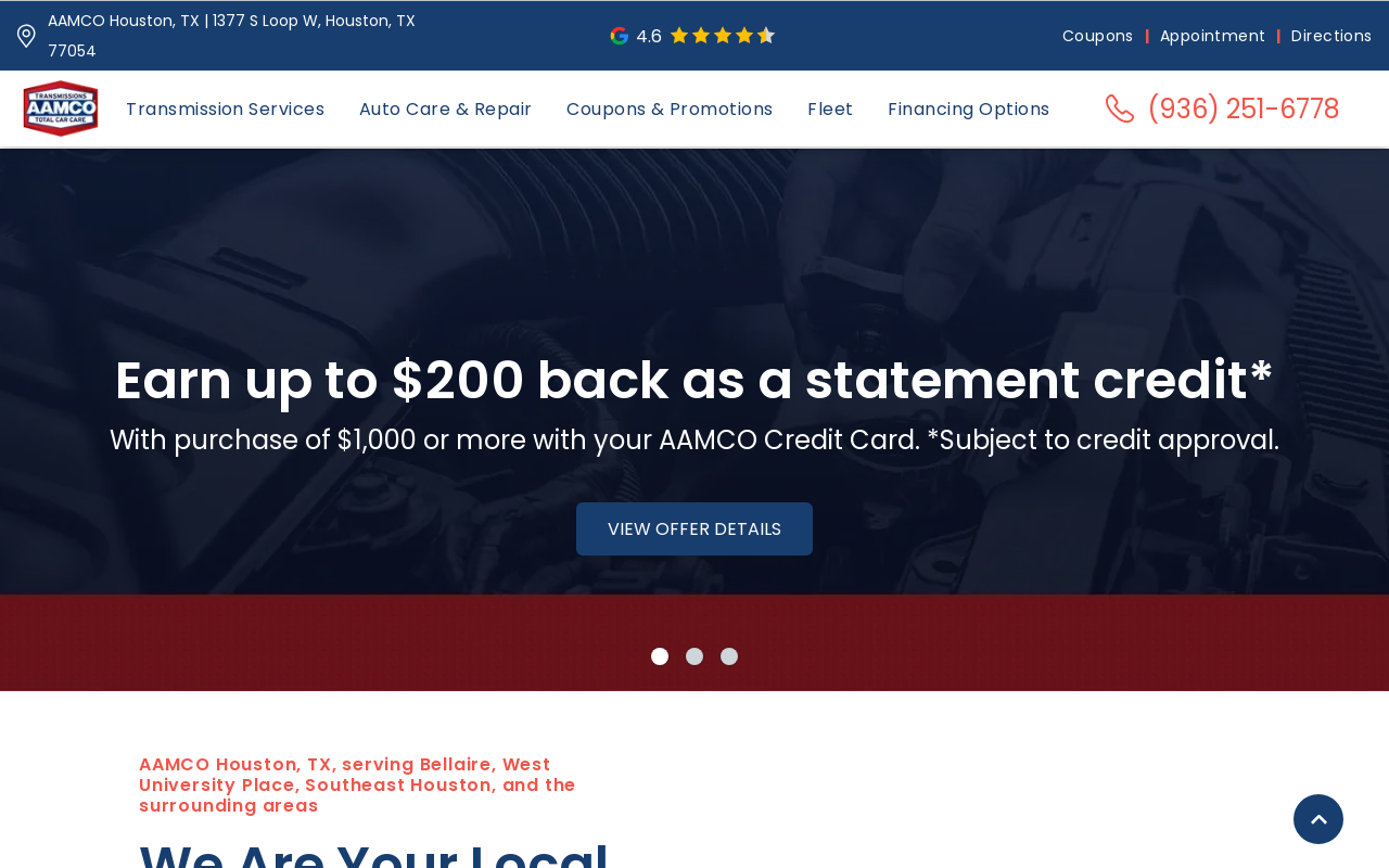 AAMCO Transmission — screenshot of their official website