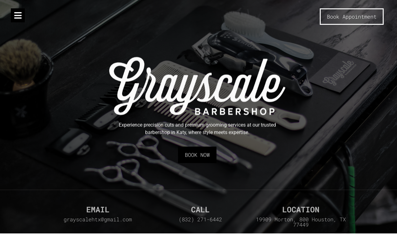 Grayscale Barbershop — screenshot of their official website