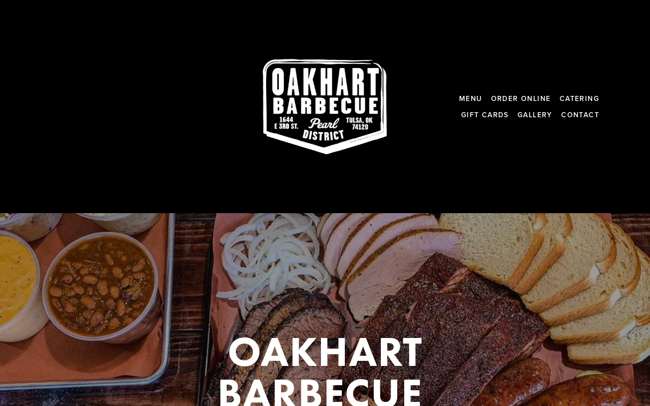 Oakhart Barbecue — screenshot of their official website