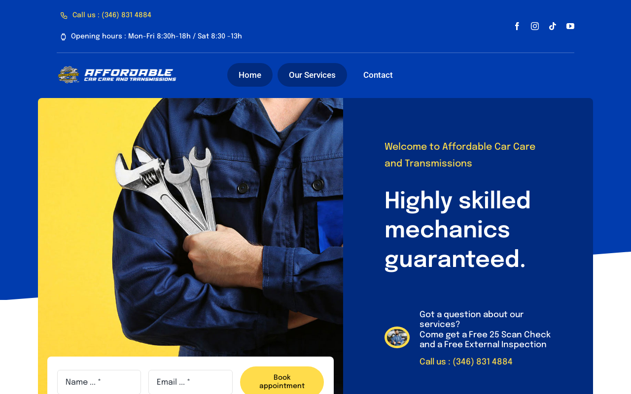 Affordable car care — screenshot of their official website