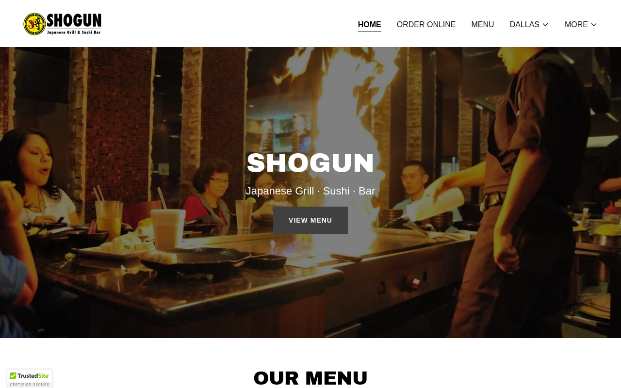 Shogun Japanese Grill & Sushi Bar — screenshot of their official website