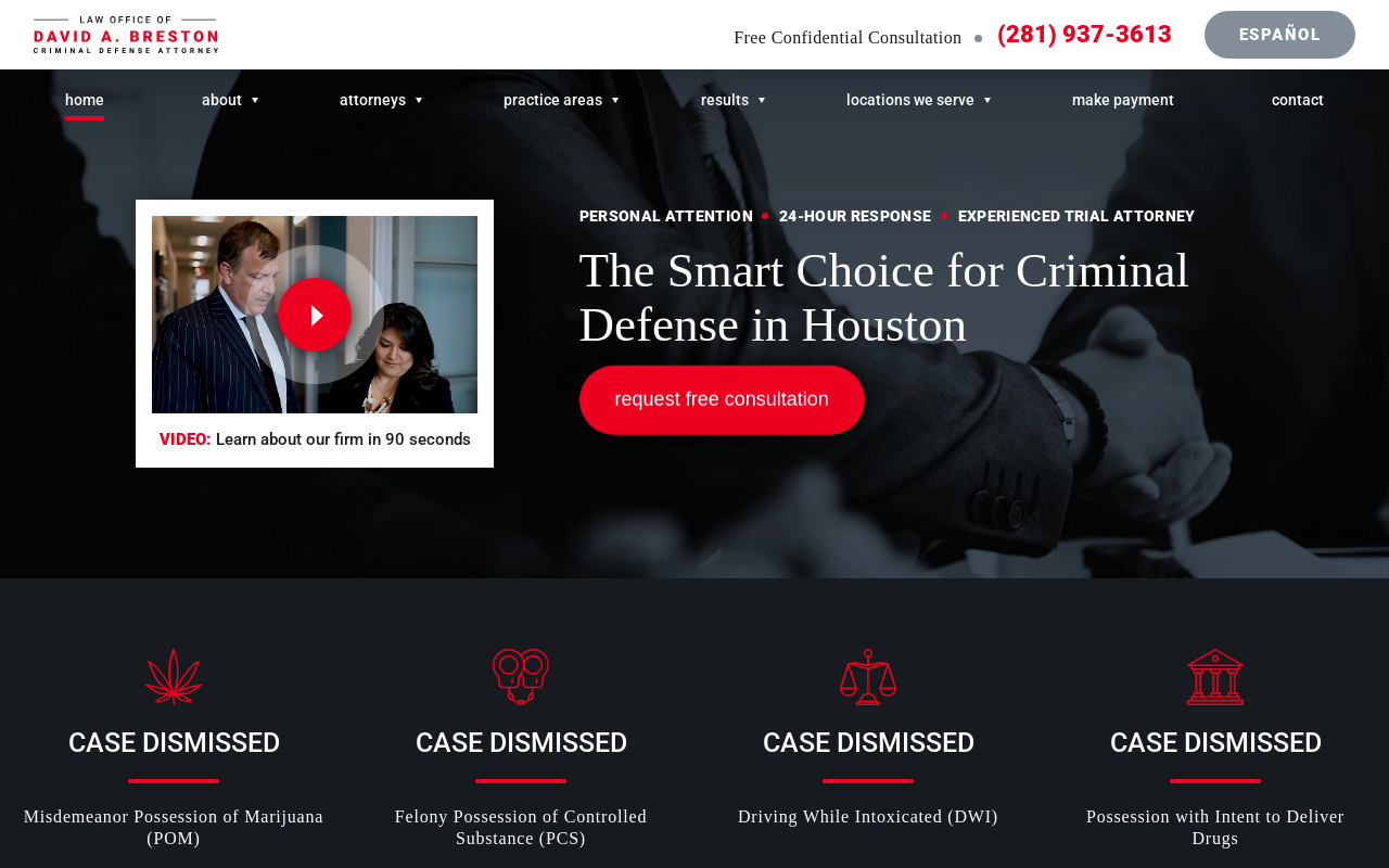 Law Office of David A. Breston — screenshot of their official website