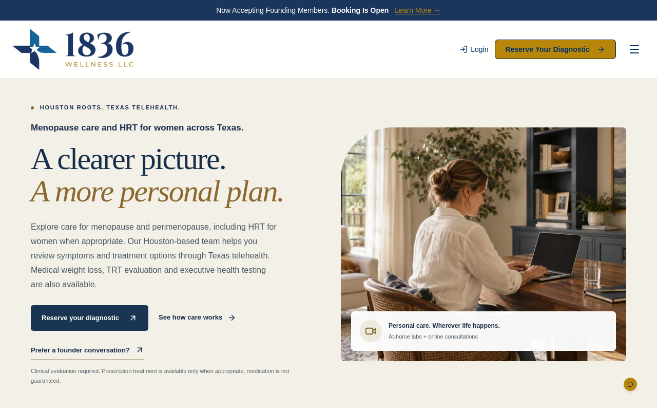 1836 Wellness — screenshot of their official website
