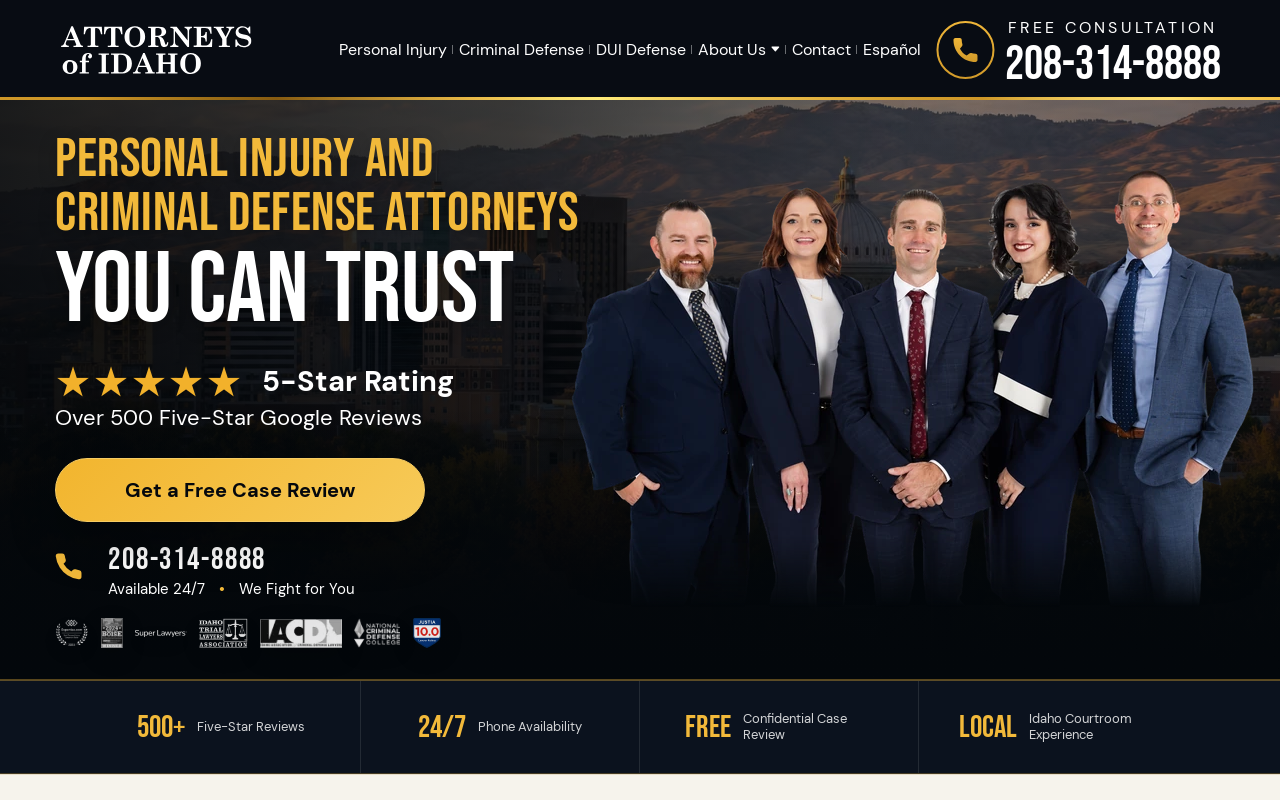 Attorneys of Idaho — screenshot of their official website