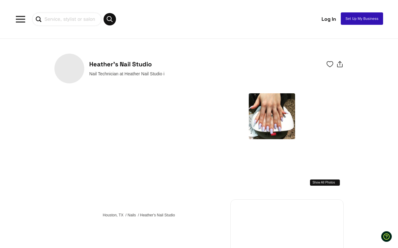 Heather's Nail Studio — screenshot of their official website