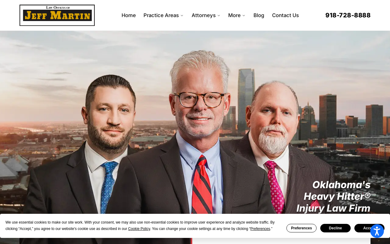 Law Offices of Jeff Martin — screenshot of their official website