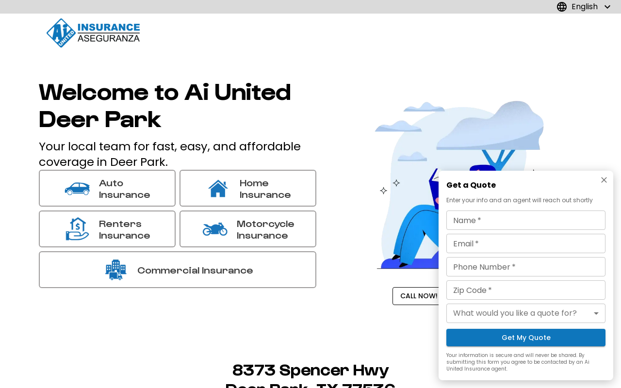 Ai United Insurance — screenshot of their official website