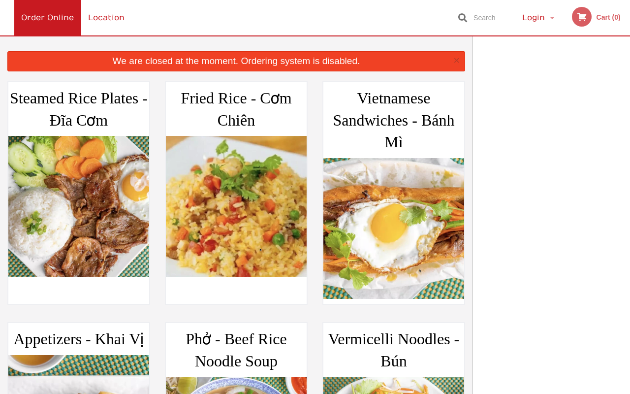 Pho Central — screenshot of their official website