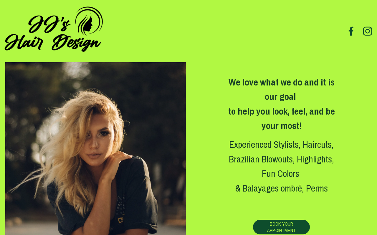J.J.'s Hair Design — screenshot of their official website