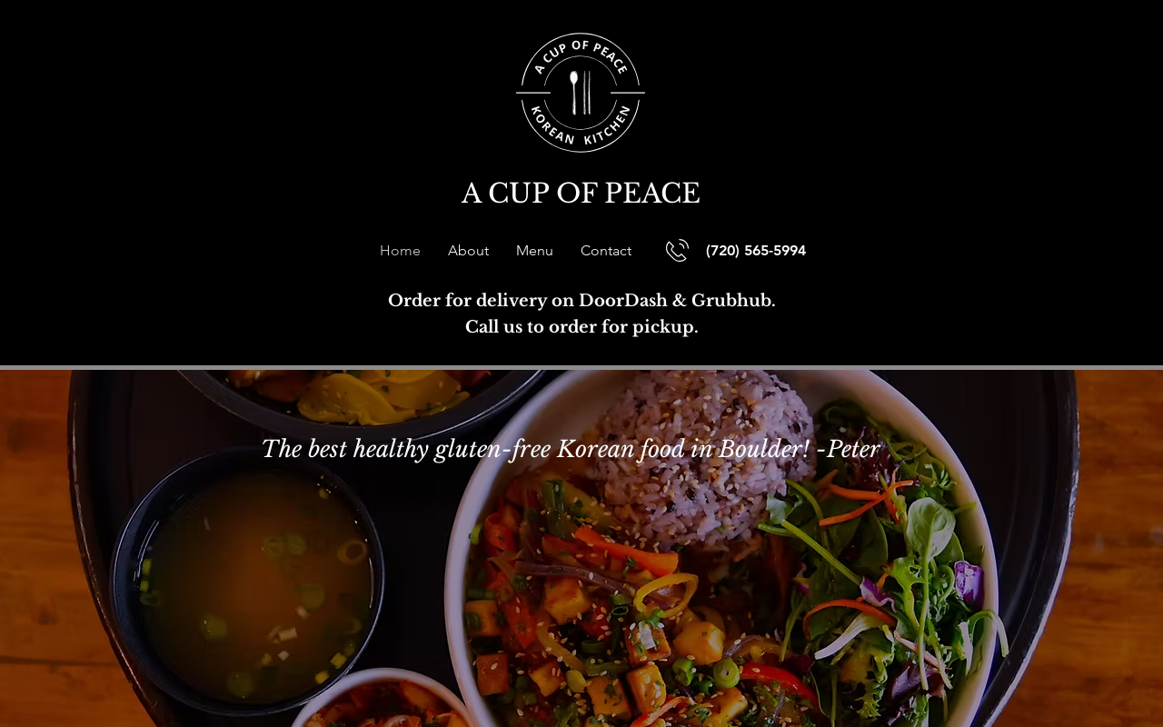 A Cup of Peace — screenshot of their official website