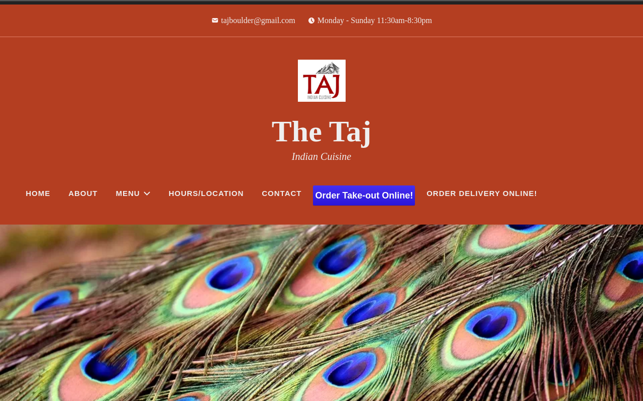 The Taj — screenshot of their official website