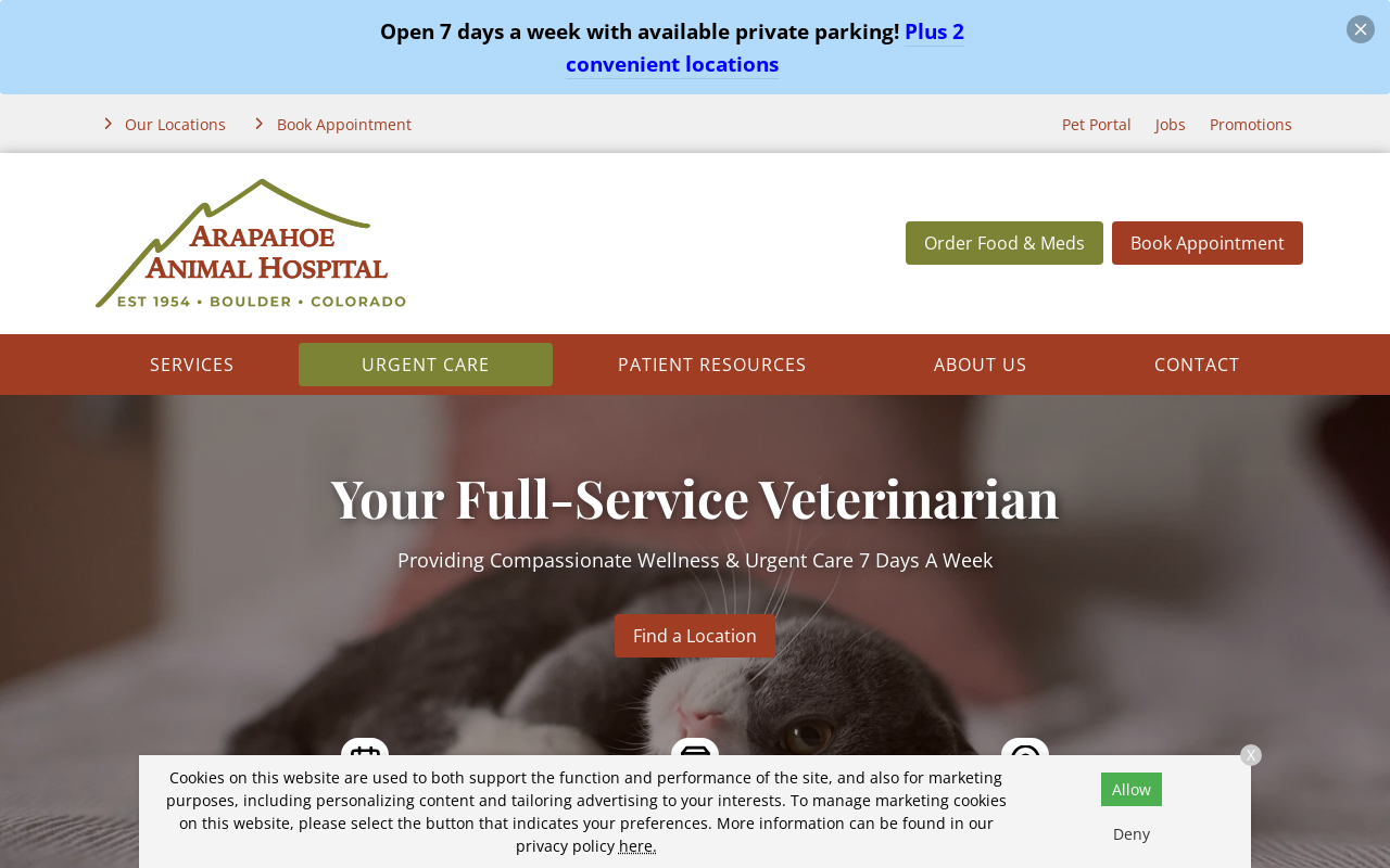 Arapahoe Animal Hospital — screenshot of their official website