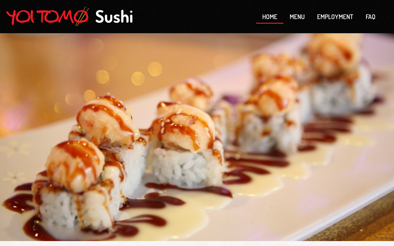 Yoi Tomo Sushi and Grill — screenshot of their official website