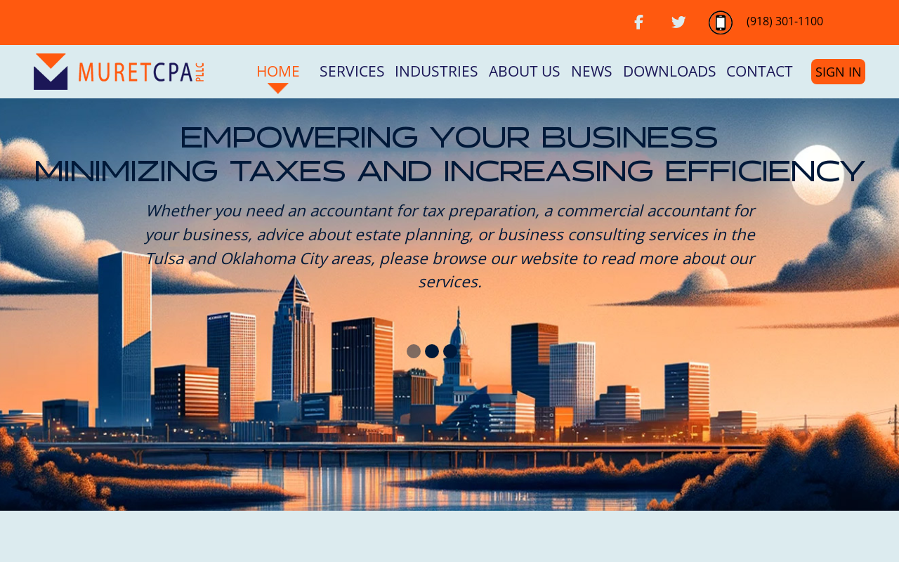 Muret CPA PLLC — screenshot of their official website