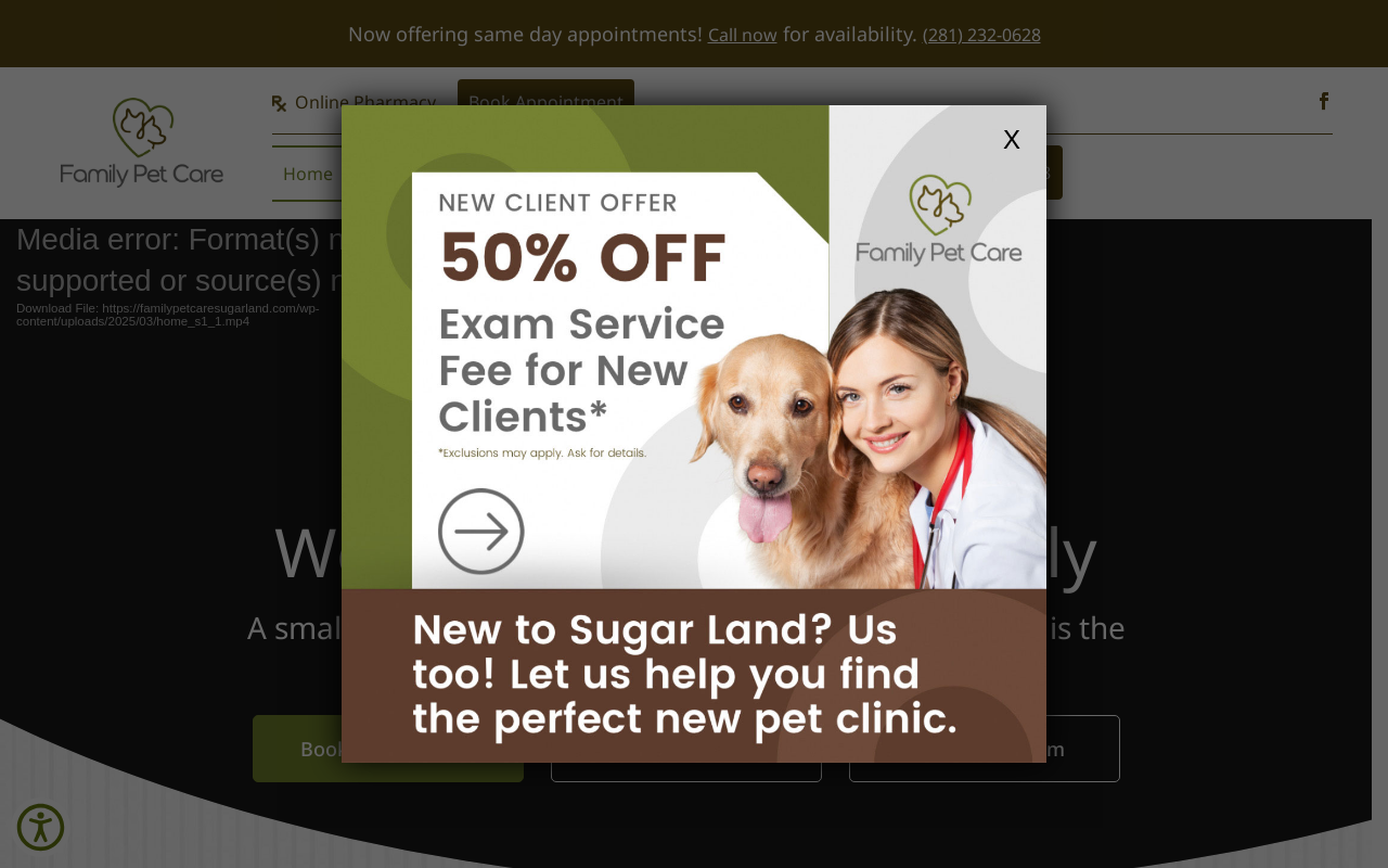 Family Pet Care — screenshot of their official website