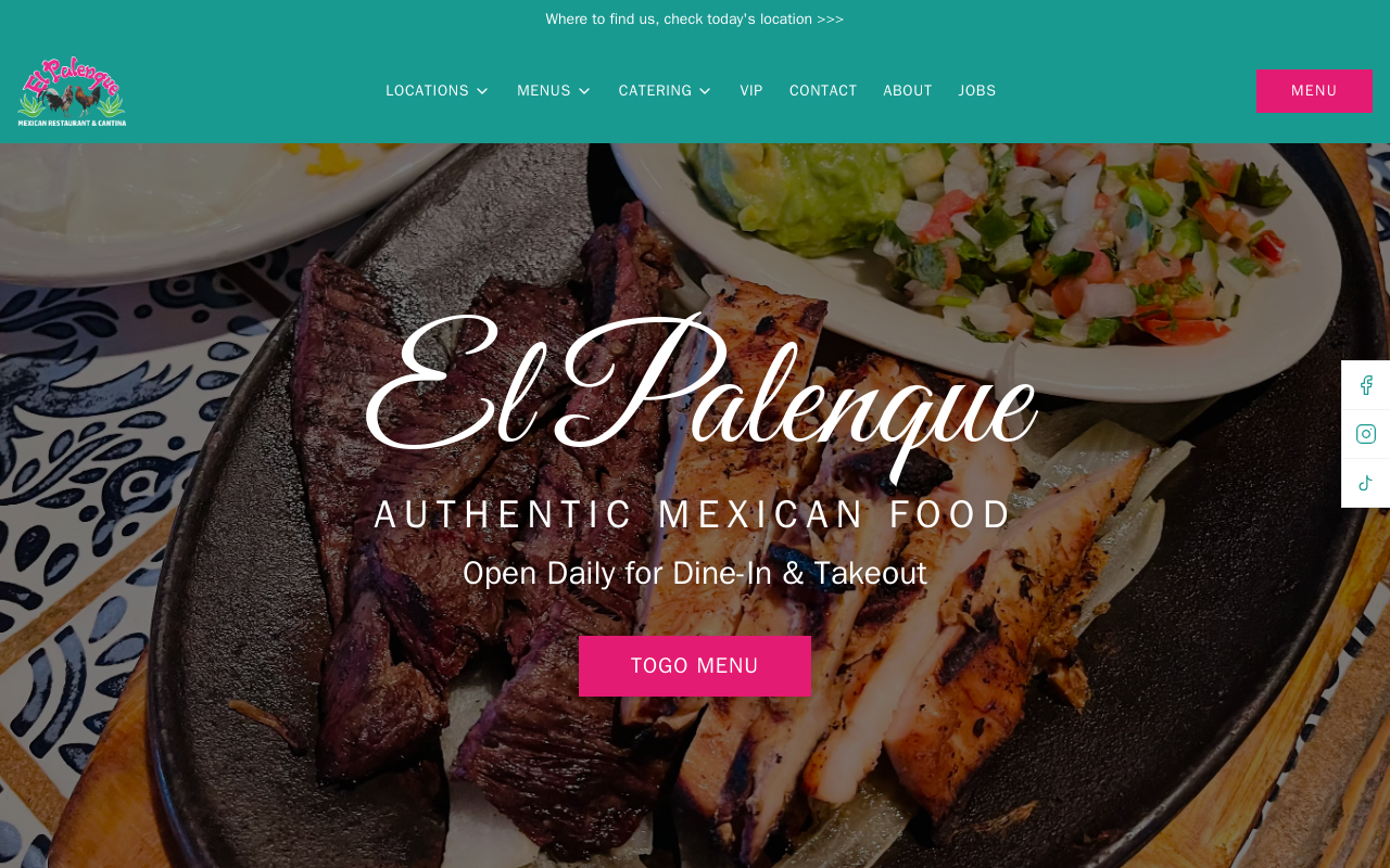 El Palenque — screenshot of their official website